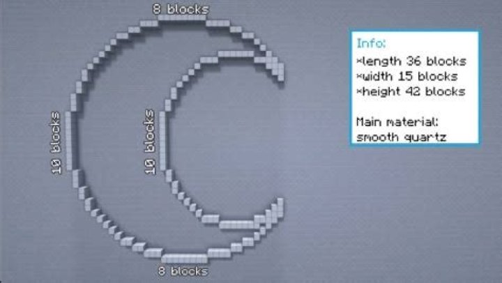 How to make a crescent moon in minecraft