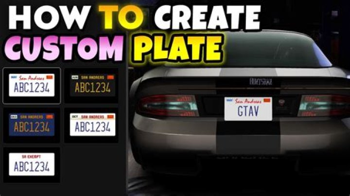 How to make a custom license plate in gta 5 online