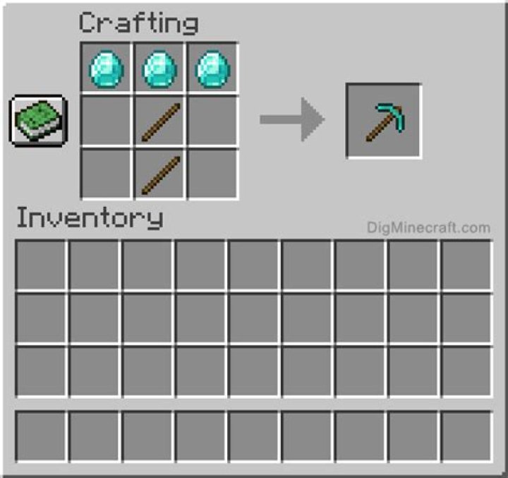 How to make a diamond pickaxe in minecraft
