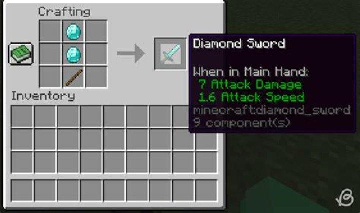 How to make a diamond sword in minecraft
