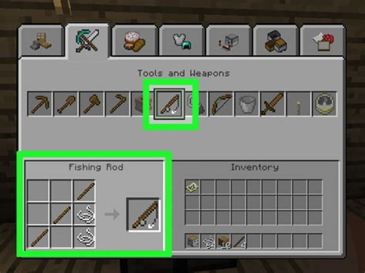 How to make a fishing pole in minecraft