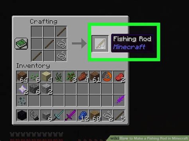 How to make a fishing rod in minecraft