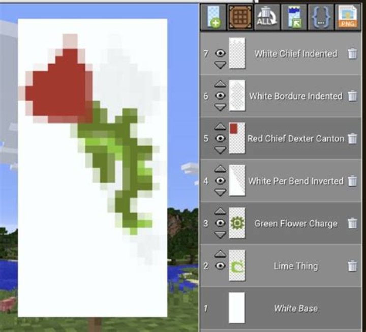 How to make a flower banner in minecraft