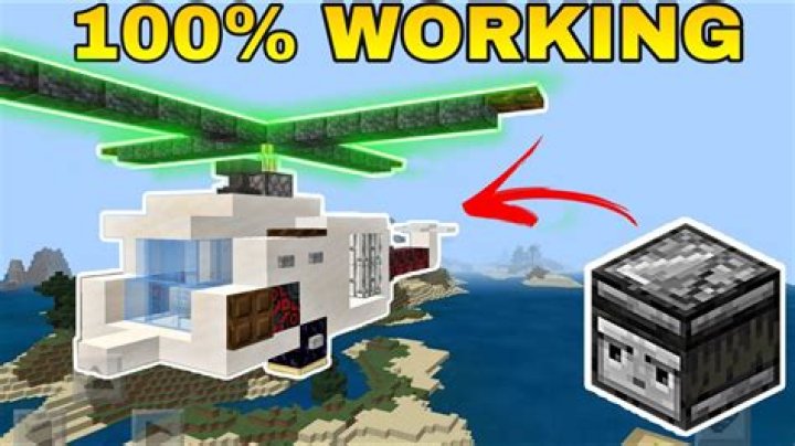 How to make a flying helicopter in minecraft