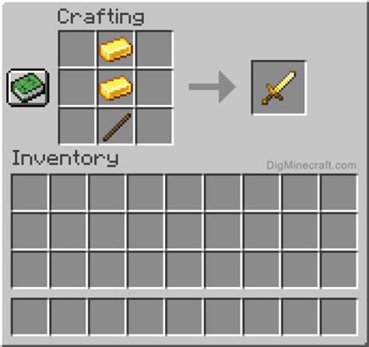 How to make a golden sword in minecraft