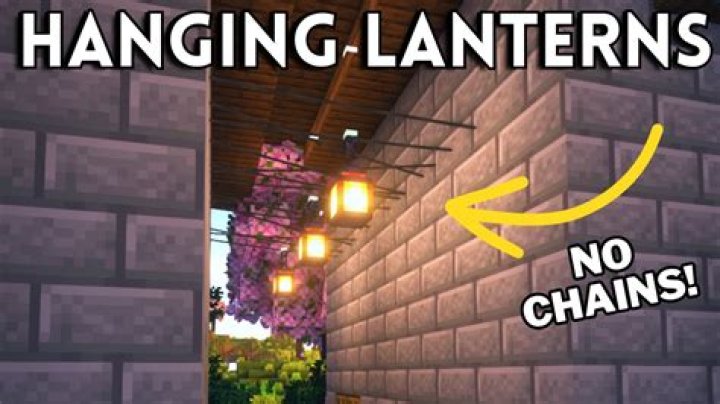 How to make a hanging lantern in minecraft