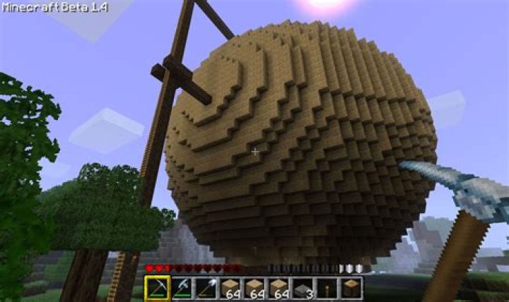How to make a hollow sphere in minecraft