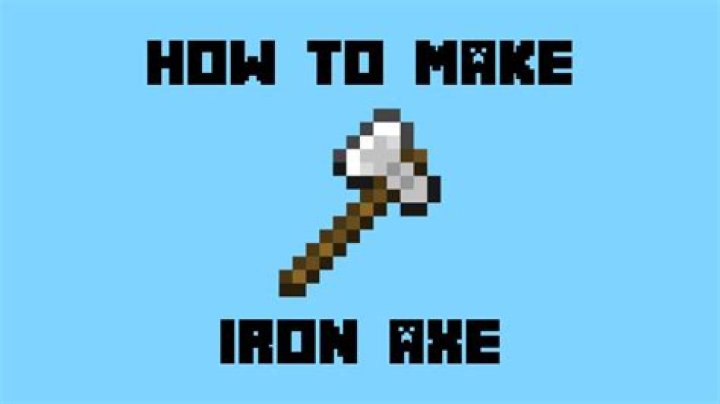 How to make a iron axe in minecraft
