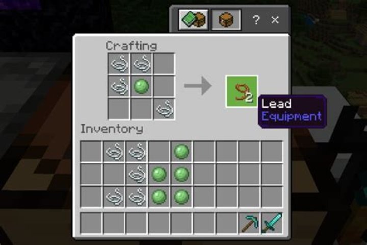 How to make a lead rope in minecraft