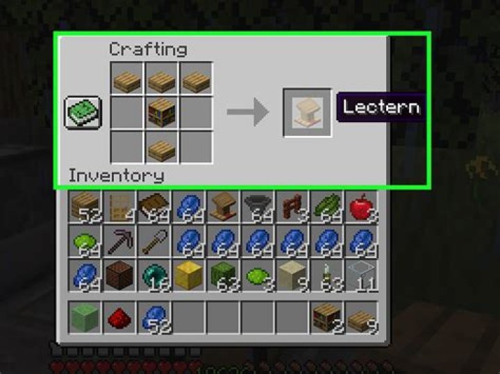 How to make a lectern in minecraft java