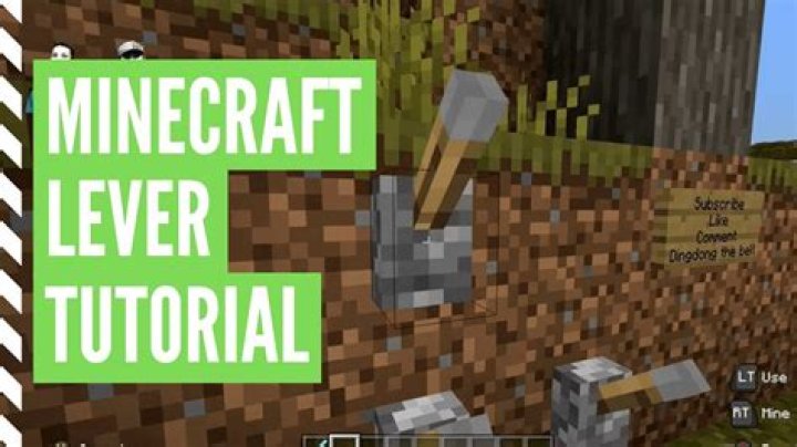 How to make a lever work in minecraft