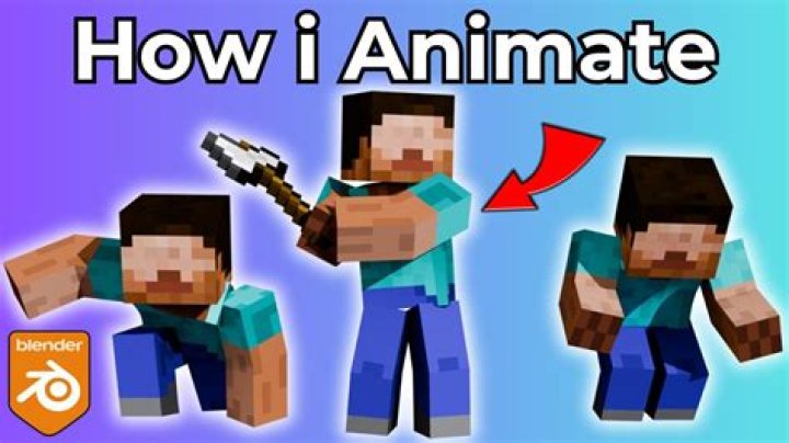 How to make a minecraft animation using blender