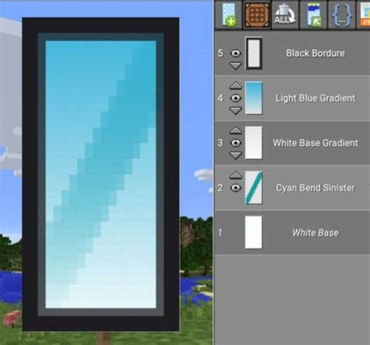 How to make a mirror in minecraft banner