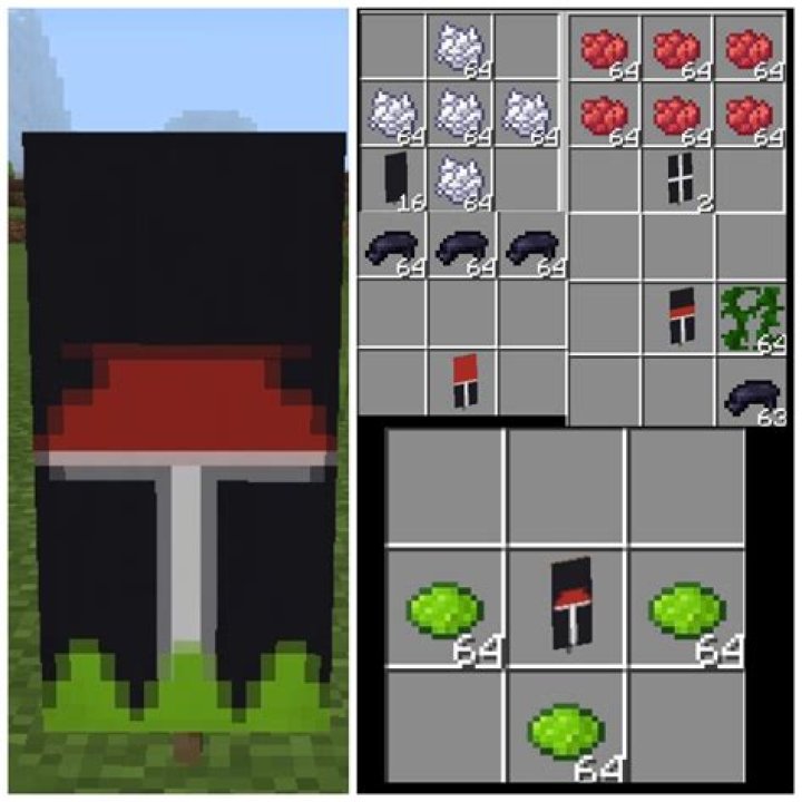 How to make a mushroom banner in minecraft