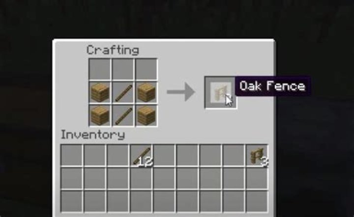 How to make a oak fence in minecraft