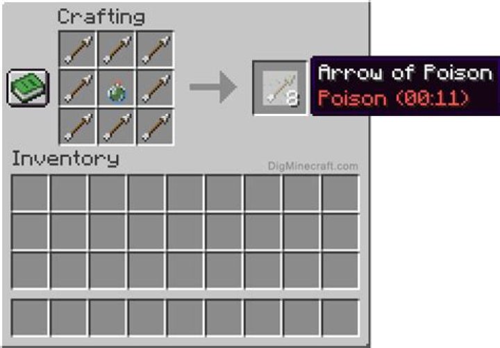 How to make a poison arrow in minecraft