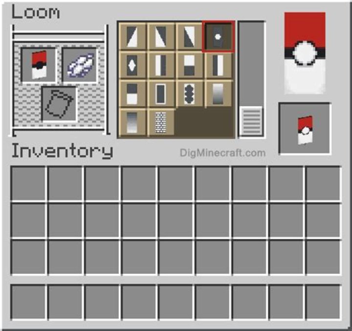 How to make a pokeball banner in minecraft