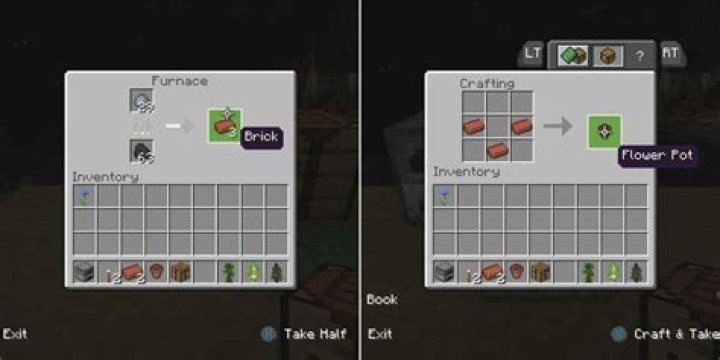 How to make a potted plant in minecraft