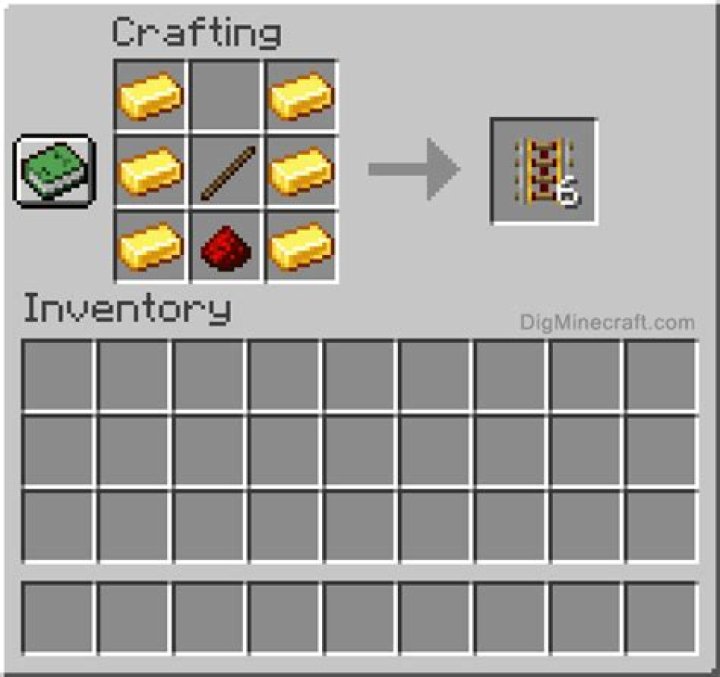 How to make a powered rail in minecraft