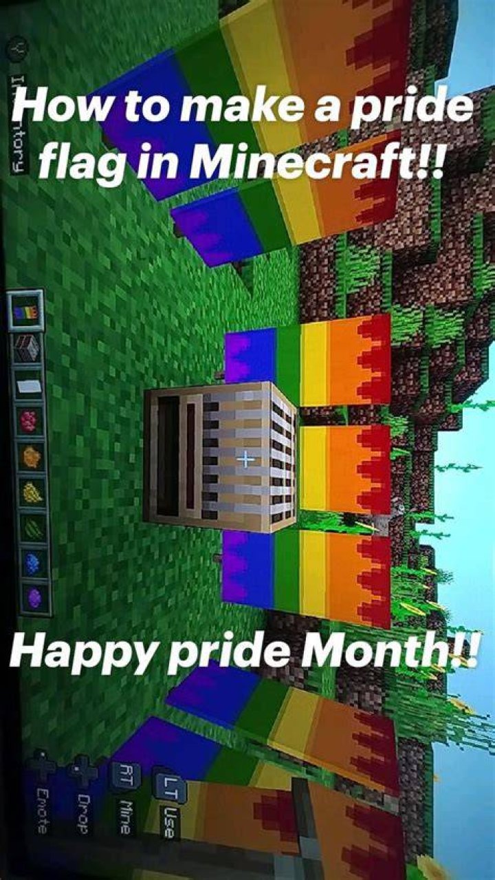 How to make a pride flag in minecraft