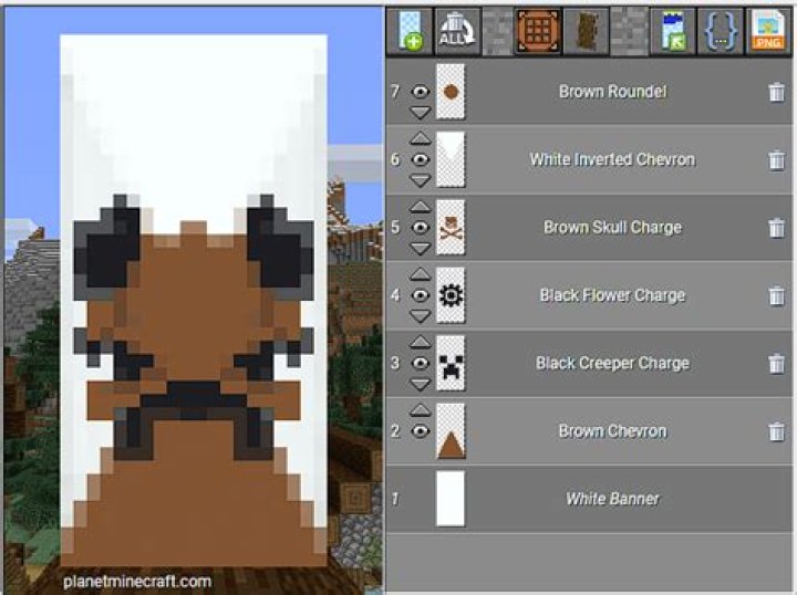 How to make a pug banner in minecraft