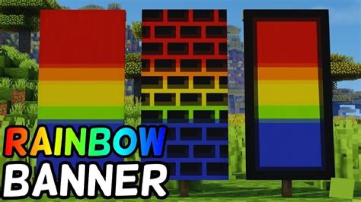 How to make a rainbow flag in minecraft