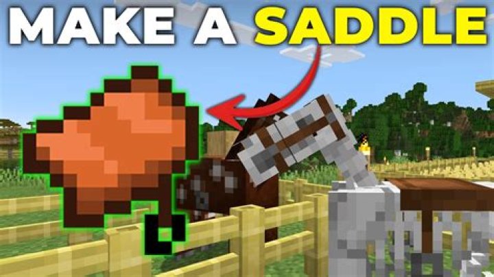 How to make a saddle in minecraft 1.14