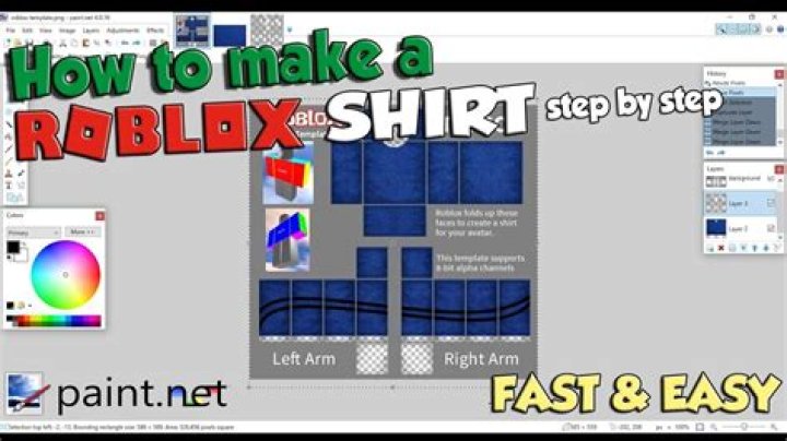 How to make a shirt on roblox fast easy tutorial