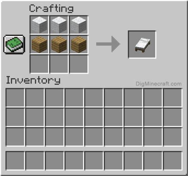 How to make a white bed in minecraft