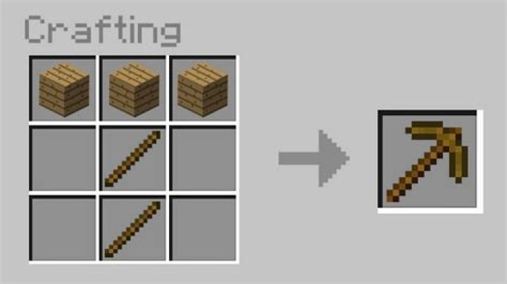How to make a wooden pickaxe on minecraft