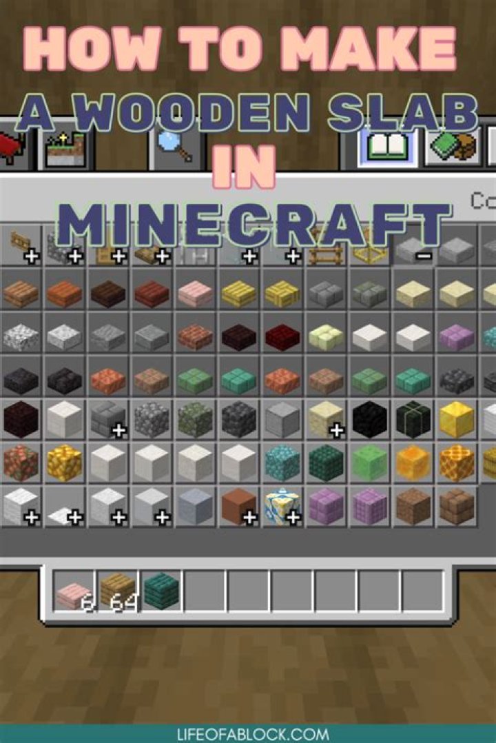 How to make a wooden slab in minecraft