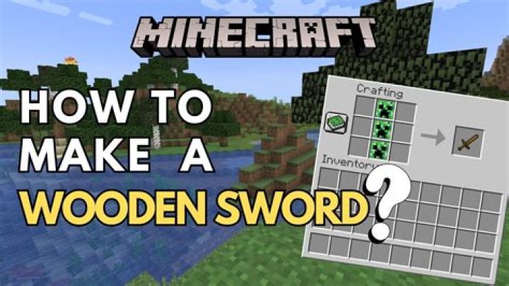 How to make a wooden sword on minecraft