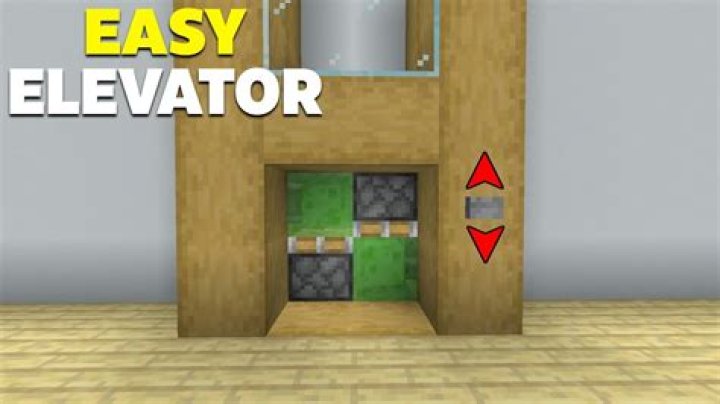 How to make a working elevator in minecraft