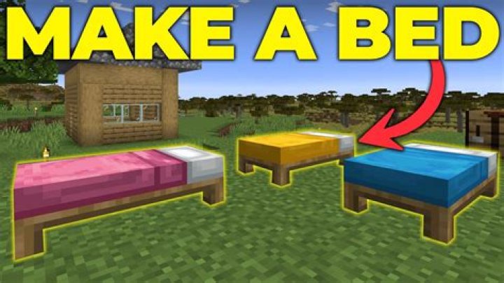 How to make a yellow bed in minecraft