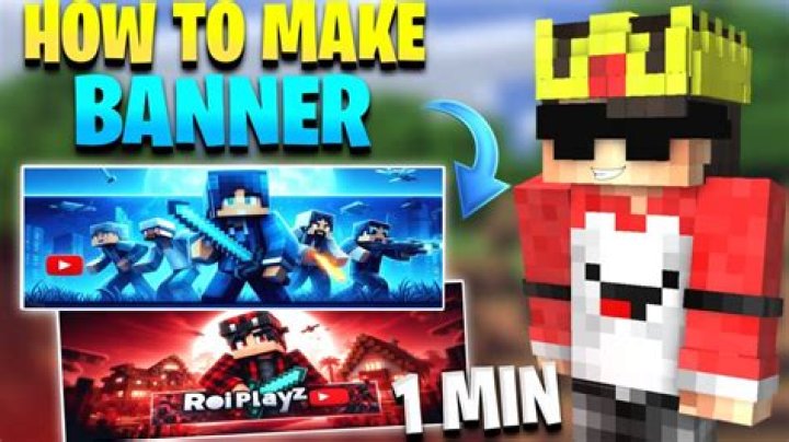 How to make a youtube banner in minecraft