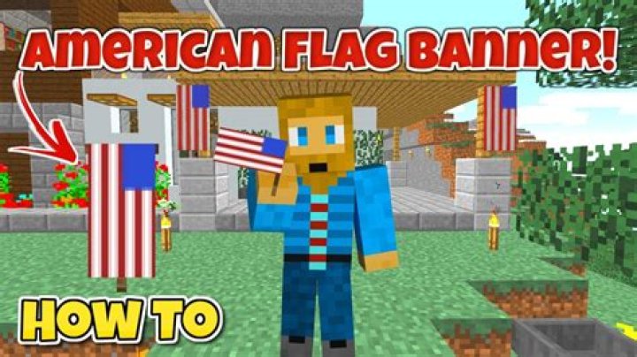 How to make american flag banner in minecraft