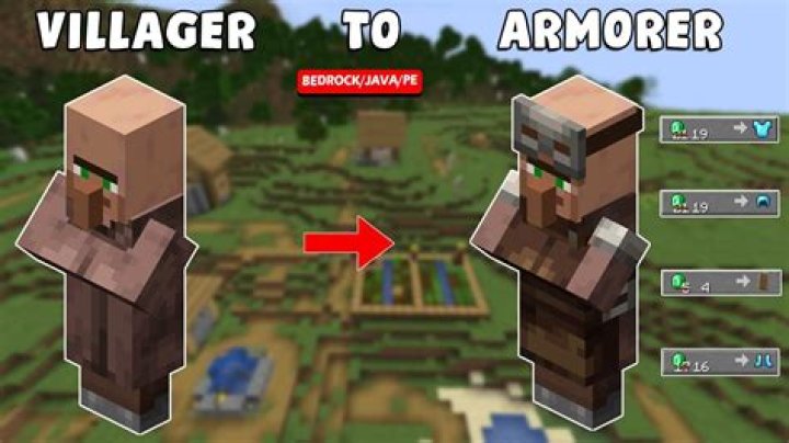 How to make an armor villager in minecraft