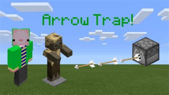 How to make an arrow trap in minecraft