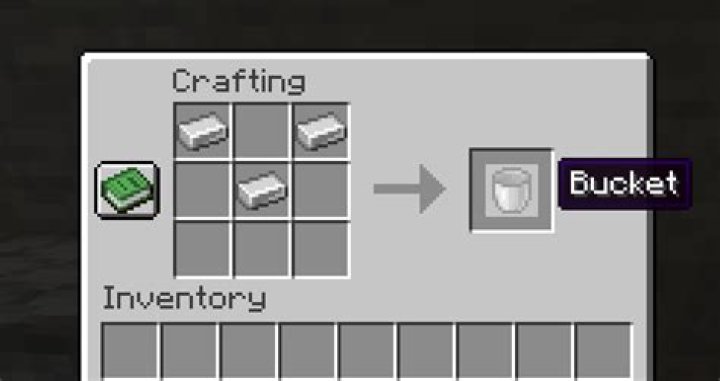 How to make an iron bucket in minecraft