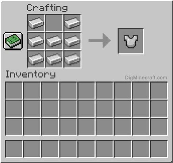 How to make an iron chestplate in minecraft