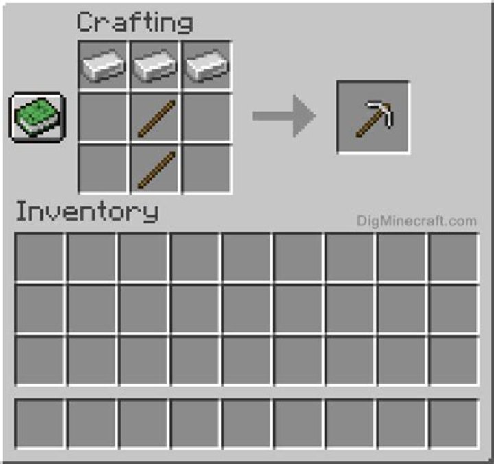 How to make an iron pickaxe in minecraft