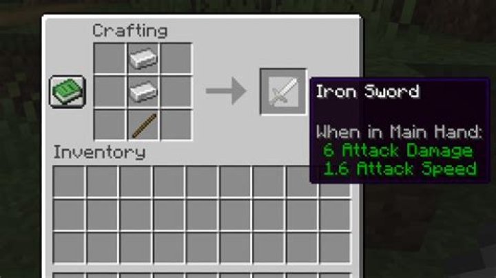 How to make an iron sword in minecraft