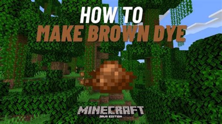 How to make brown dye in minecraft java