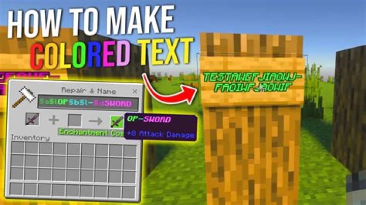 How to make colored text in minecraft pe