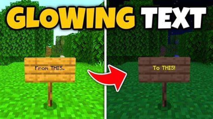 How to make glowing signs in minecraft bedrock