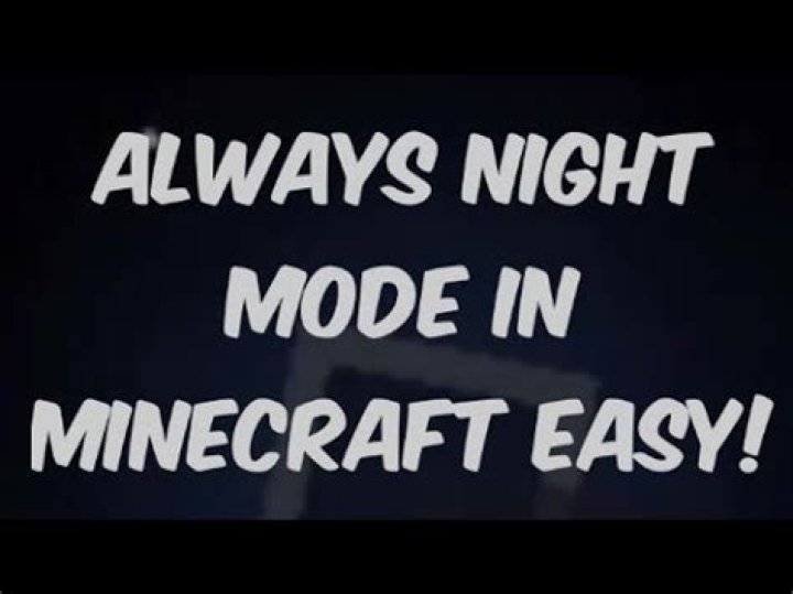How to make it always night in minecraft