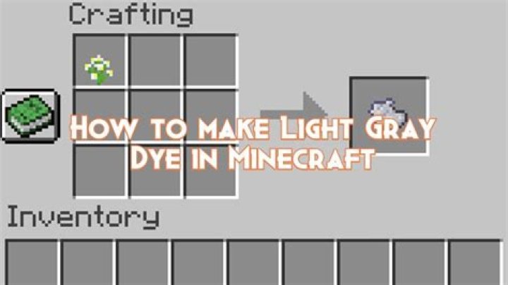 How to make light gray dye in minecraft