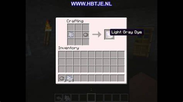 How to make light grey dye in minecraft