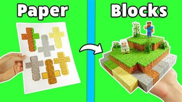 How to make minecraft blocks out of paper