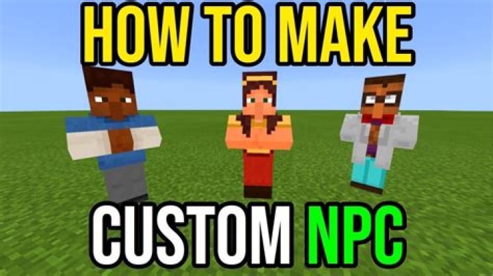 How to make npcs in minecraft no mods